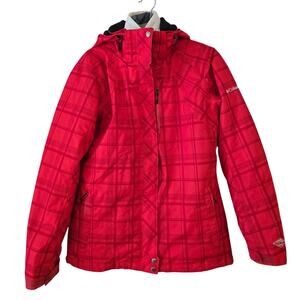 Columbia Whirlibird Interchange Jacket Red Plaid Size L Large